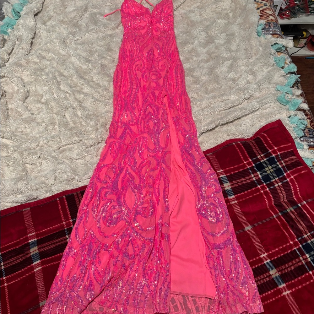 Elegant Pink Evening Gown